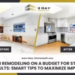 Before and after kitchen remodeling on a budget