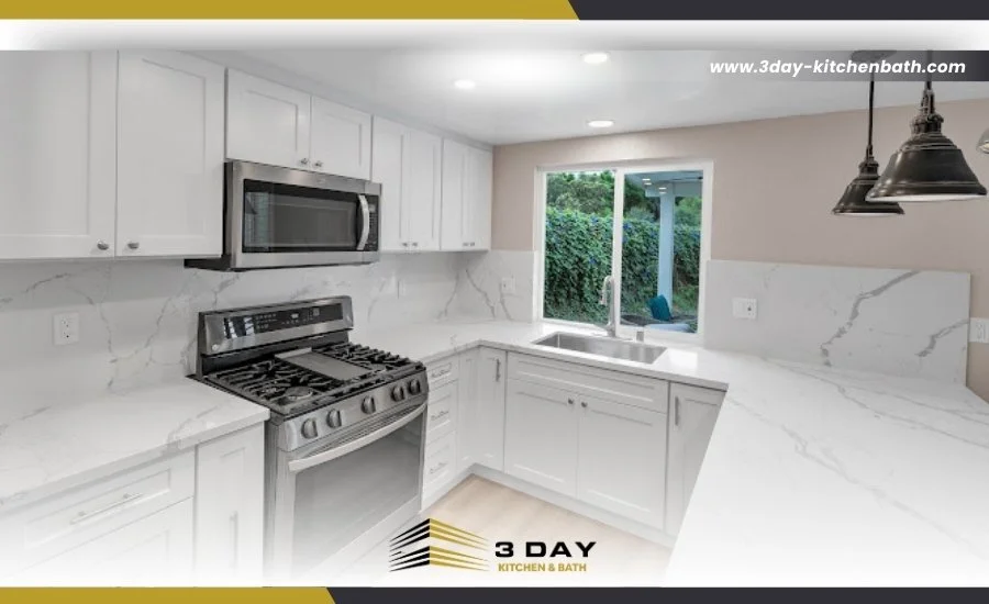 kitchen remodel with marble countertops