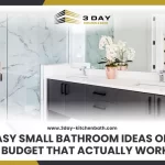 Bright small bathroom with affordable decor and layout tips