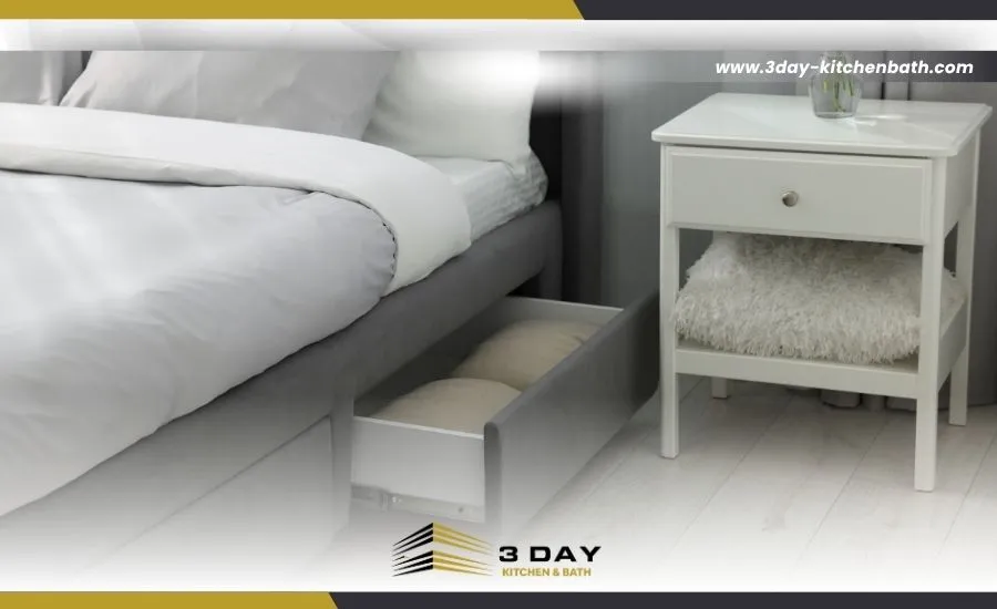 Built-in storage bed design