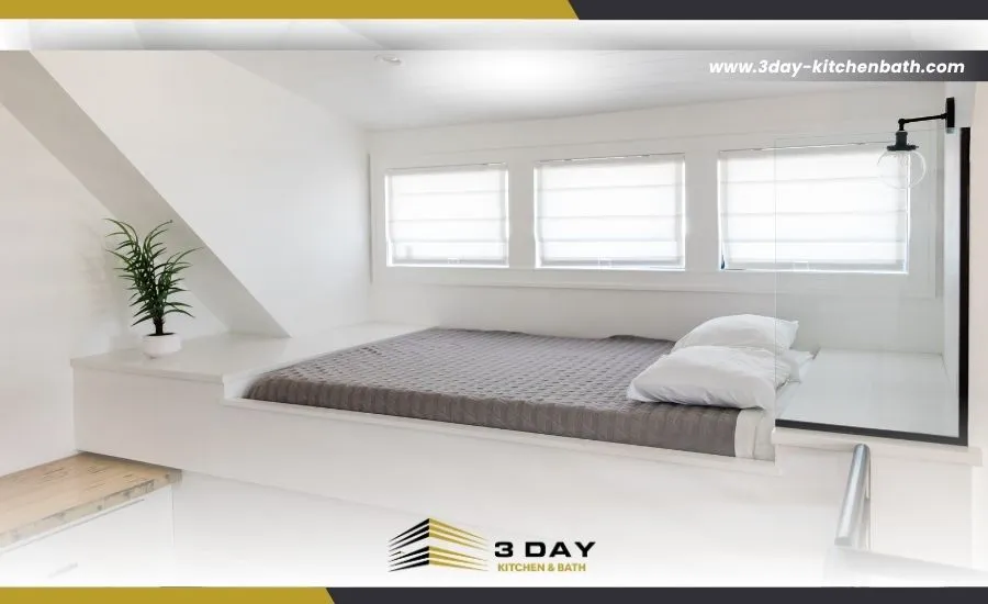 Loft bed layout for small bedroom