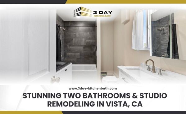 Stunning Two Bathrooms  Studio Remodeling in Vista CA