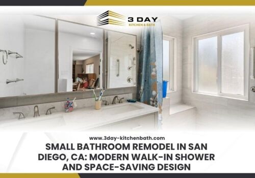 Small Bathroom Remodel in San Diego, CA: Modern Walk-In Shower and Space-Saving Design