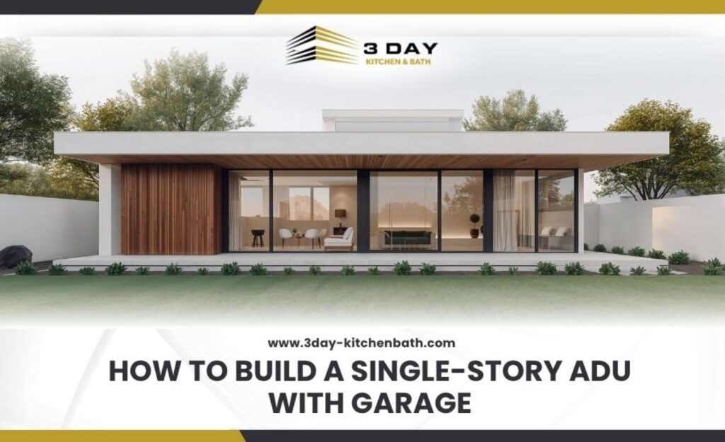 single story adu with garage