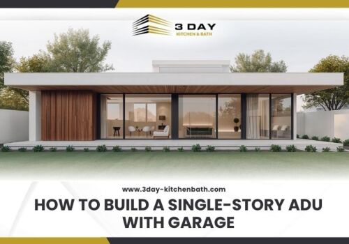 single story adu with garage