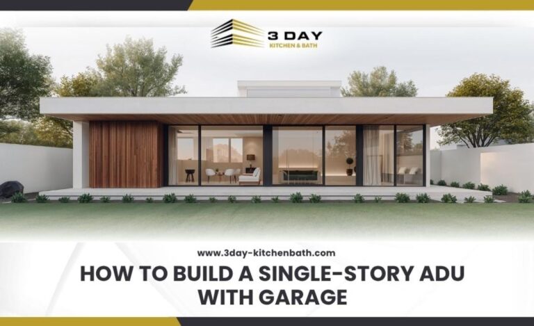 single story adu with garage