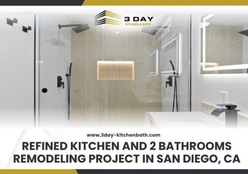 Refined Kitchen and 2 Bathrooms Remodeling Project in San Diego, CA