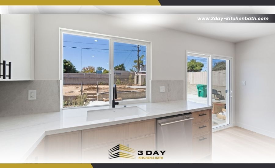 San Diego kitchen and two bathroom remodel with updated finishes